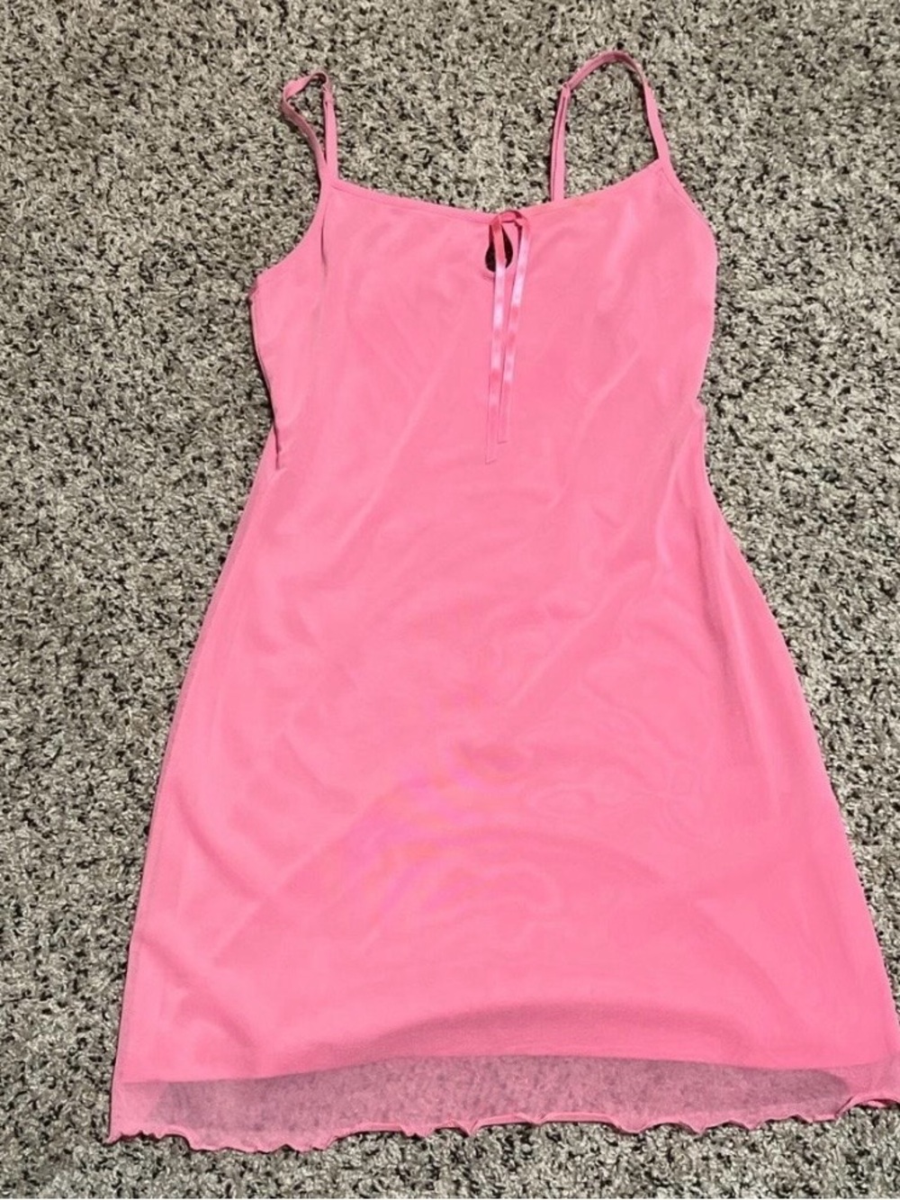 Forever 21 Pink Satin-Tie Slip Dress